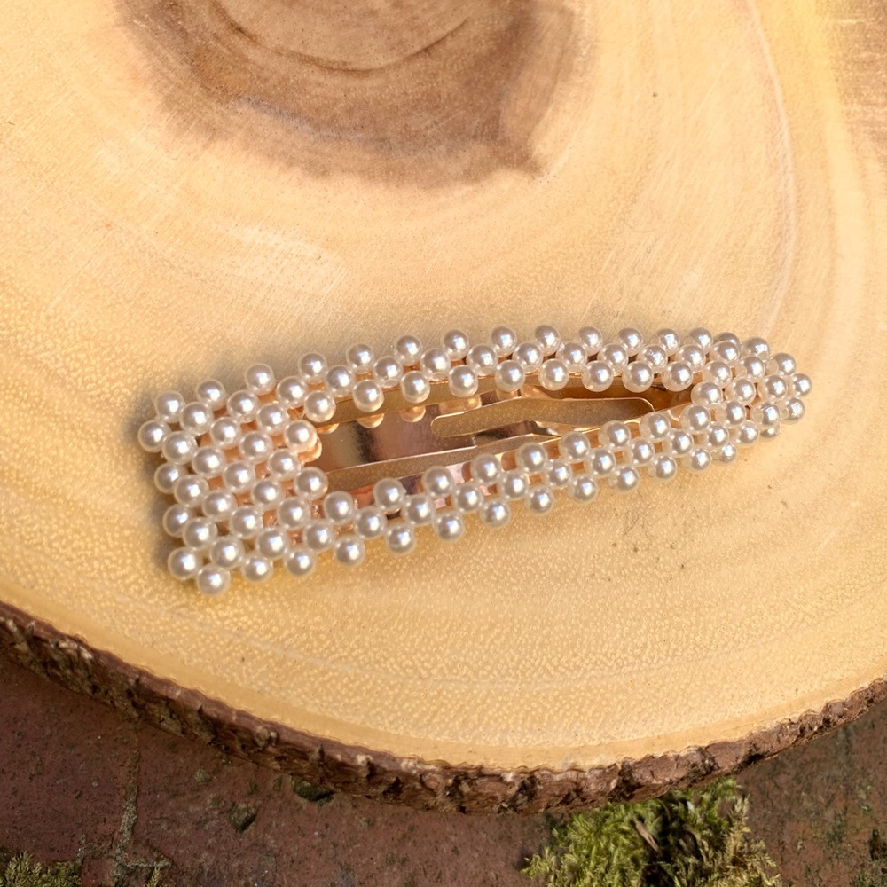 Pearl hair clip trendy barrette - Picture 3 of 8
